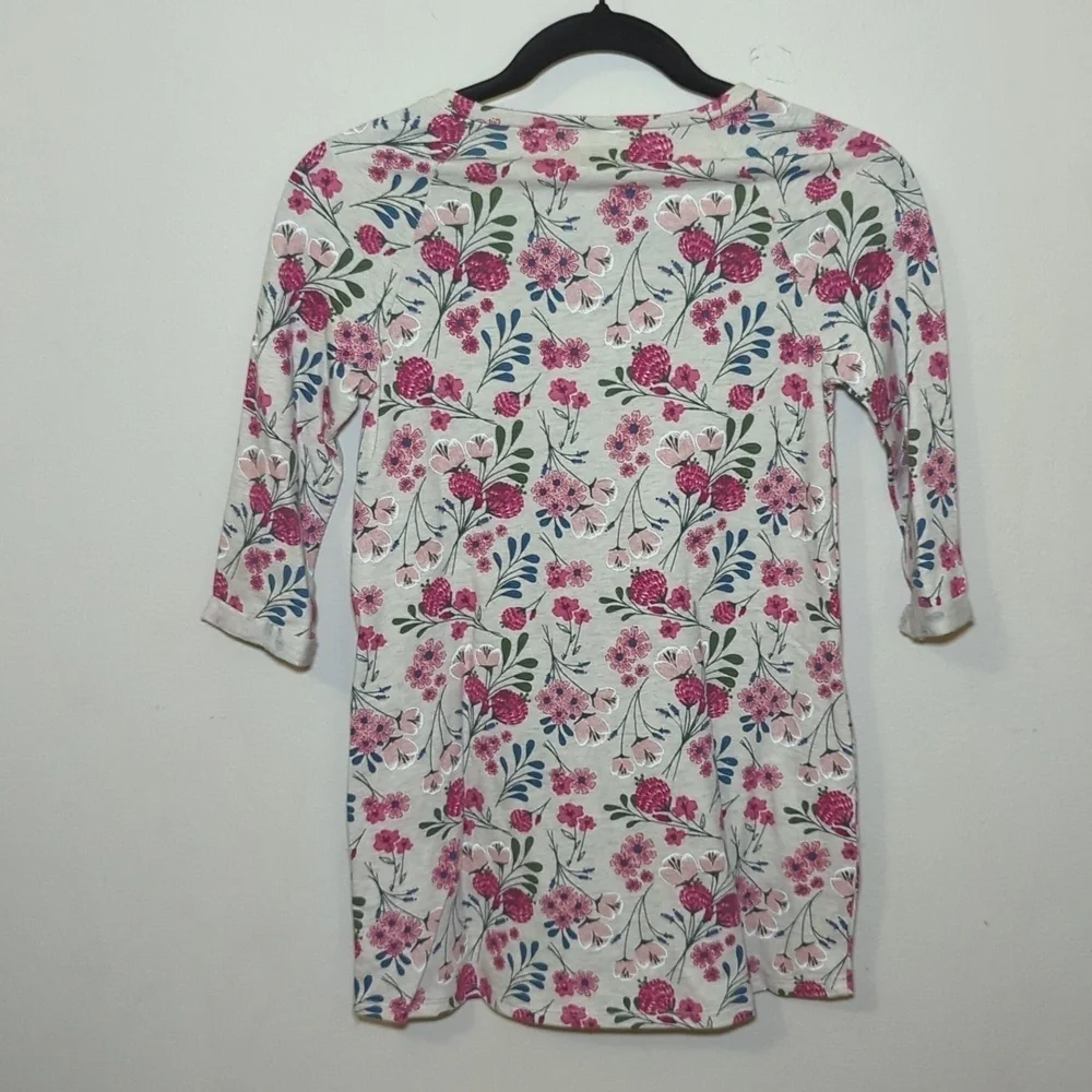 True Craft Gray & Pink Floral Dress with Pockets Girls Size 8